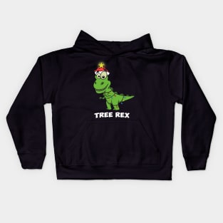 Tree Rex Funny T-Rex Christmas Kids Hoodie